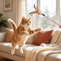 Flutterwing Feather Wand – Interactive Cat Teaser Toy
